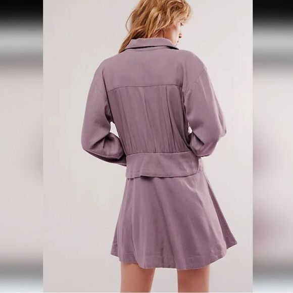 Free People Maxwell Purple Mini Dress Size XL - Picture 4 of 5